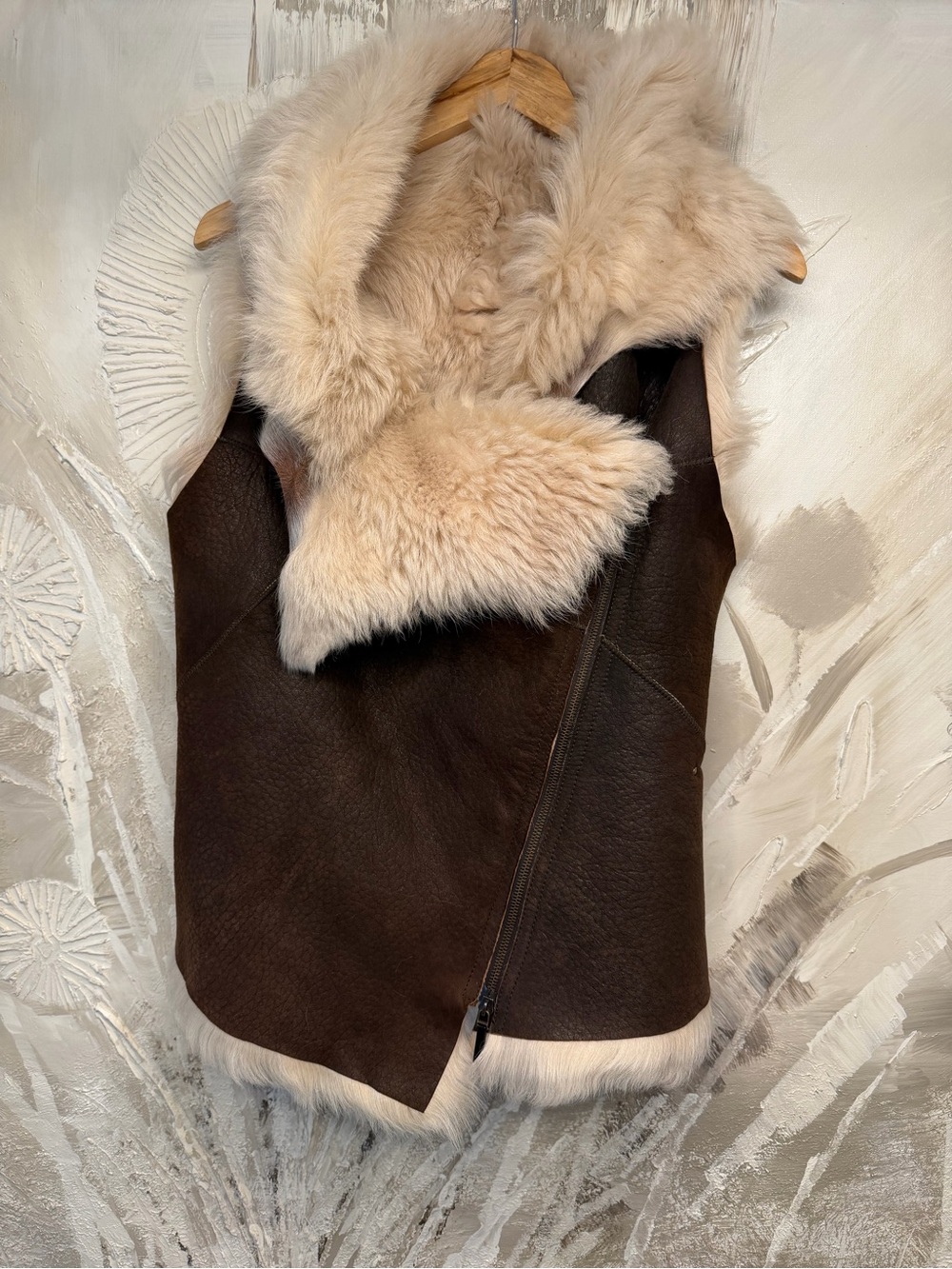 Karl Donoghue Shearling Lambskin Vest Size Large